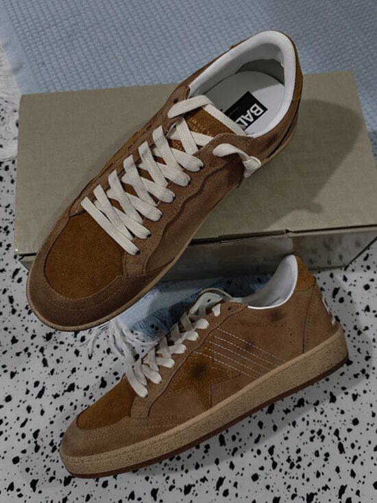 Golden Goose Shoes - Golden Goose Brown Dirty Sneakers